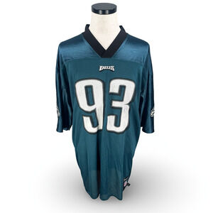 Vintage Reebok Philadelphia Eagles Jevon Kearse #93 Jersey Men’s XL Green V-Neck